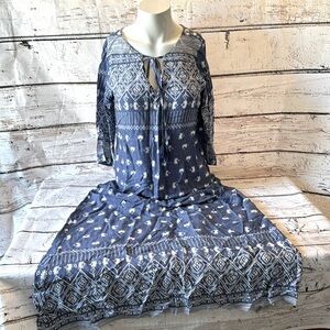 Women’s dress size small, blue, long sleeve, Koandaily, 100% cotton